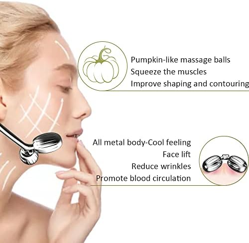 Yeamon Gua Sha Facial Tools and Face Roller Set, Facial Massage Tool for Women’s Skincare Routine,Cooling Stainless Steel Face Sculpting Eyes Roller Guasha for Daily Use or Self-Care Gift for Women
