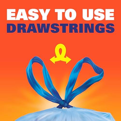 Hefty Blue Trash Bags, Blue, 30 Gallon, 36 Count