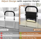 Bed Rails for Elderly Adults Safety, Bed Assist Rails for Seniors, Adjustable (19.3"-23") with 0.47 in Thick Steel Tube, Fits King, Queen, Full, Twin Bed