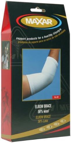 MAXAR Medical Grade Elbow Compression Sleeve for Men and Women - Wool Elbow Brace Support for Arthritis, Tendonitis, Tennis Elbow and Golf Elbow - Elastic Compression Sleeves for Arms Joint Support