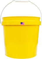 Generic 2 Gallon Bucket with Handle Food Grade Safe BPA Free Yellow Polyethylene Plastic HDPE Heavy Duty Thickened Pail Storage Container FDA Compliance Multi Use All Purposes Premium Quality Buckets