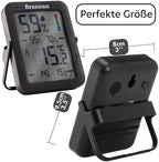 Brannan Max Min Thermometer Room Indoor Humidity Meter Hygrometer - Accurate Room Temperature Maximum Minimum Thermometer Recording Temperature Digital Display to Monitor House Home Office Nursery