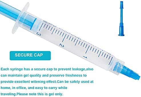 Professional Teeth Whitening Gel 10 PCS 3ML Sensitive Tooth Whitener Gel Syringes Refills 35% CP Bleaching Gel for Teeth Whitening Light