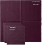 Plum Linen-Feel Dinner Paper Napkins, For Dinners Parties and Catering Supplies, Disposable and Fully Biodegradable Airlaid Napkins, 60 Pack