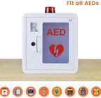 AED Defibrillator Storage Cabinet,Wall-Mounted Cardiac Defibrillation Alarm Box with Key and Alarm,Emergency AED Storage Cabinet,First Aid Case for Emergency Home,Office,Hospital
