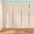 JOYMOOP Mop Handle Extension Rods, for Extending & Replacing Flat Mop, Stainless Steel Mop Handle Rods, Pack of 2 pcs Rods
