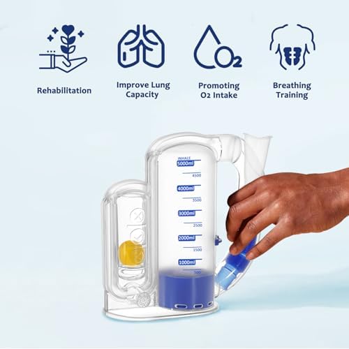 Incentive Spirometer Adult, Breathing Exercise Device for Lungs, Breathing Trainer