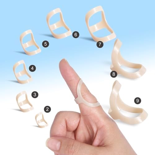 Oval Finger Splint 8 pcs, Finger Splints for Arthritis, Mallet Finger, Trigger Finger Splint, hypermobility(EDS) finger For Thumb/Middle,/Index/Pinky or Ring Finger(2,3,4,5,6,7,8,9)