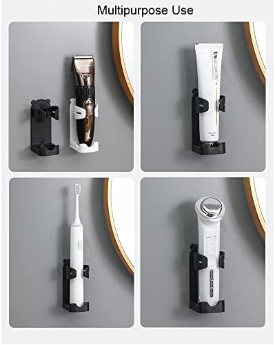3 Pack Electric Shaver Holder Adhesive Wall Mount Electric Razor Holder Hanger Electric Toothbrush Holder for Rechargeable Wet Dry Shaver Beauty Shavers Hair Trimmer Bathroom Counter Organizer