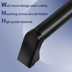 4 FT Modern Aluminum Handrail Set - ADA Compliant Indoor & Outdoor Stair Railing. 1.4" Diameter Grab Bar. Wall-Mounted with 90°Wall Return End. Ideal for Safe Grip，Rust Free(Matte Black, 4 FT)