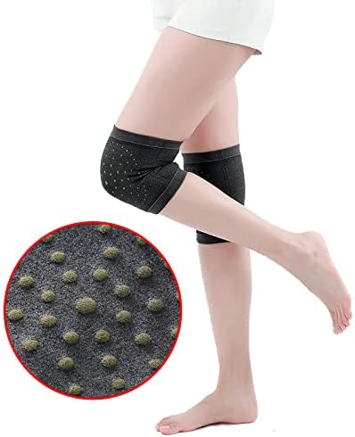 Self Heating Knee Brace for Women Men Stretchy Warm Wool Wormwood Compression Sleeve Knee Support Hot Therapy Pads for Knee Injury Arthritis Joint Pain Soreness Cramps Meniscus Pain Muscle pain Relief