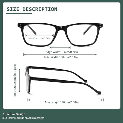 JOSCHOO 5 Pack Reading Glasses Men Women Spring Hinges Comfortable Glasses for Reading (5Clours-3, 1.75)