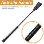 Coolrunner 18 inch Riding Crop for Horse Horse Whip with PU Leather Equestrianism Horse Crop Double Slapper Horse Whip Black Crops for Horses
