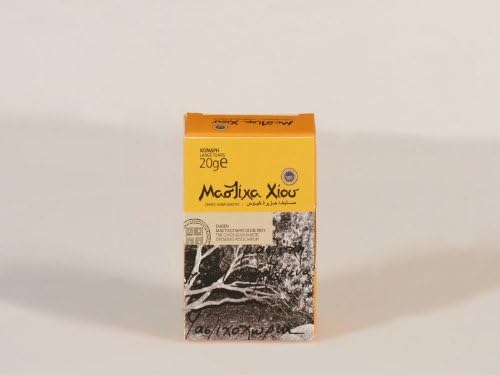 Chios Mastic Gum Large Tears 4x20 Gr (4 Packs) - 100% Fresh Original Xios (Masticha or Mastixa)