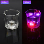 24 Pack LED Light Up Shot Glasses - Glow in the Dark Reusable Plastic Party Cups with Flashing Lights, 2OZ for Adults Birthday Christmas Halloween Bar Easter (Party Favors Supplies)