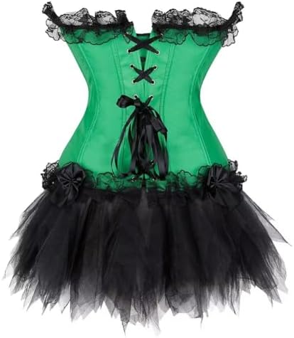 Corsets for Women Dress top Skirt Set Bustier Plus Size Lingerie renissance Costume Halloween