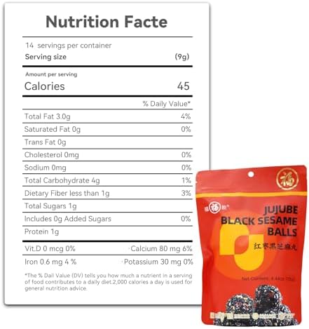 Organic Date Black Sesame Balls Snacks Pure Honey Handmade Date Black Sesame Pills Plant Protein Sources Vegan Jujube Snacks(3 Bag, Date)