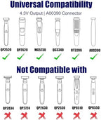 A00390 Charger Cable for Philips OneBlade QP2520 QP2510 QP2522, 4.3V 70mA USB Power Cord Compatible with MG3710 MG3720 BT3206 RQ330 RQ350 S1000 Series and More,2-Pack Black