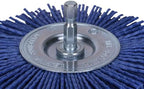 Century Drill & Tool 77443 4" Fine Nylon Radial Brush, 150 Grit, 1/4" Quick Change Shank, 4,500 RPM - Nylon Bristles for Metal, Wood, Plastic, Masonry