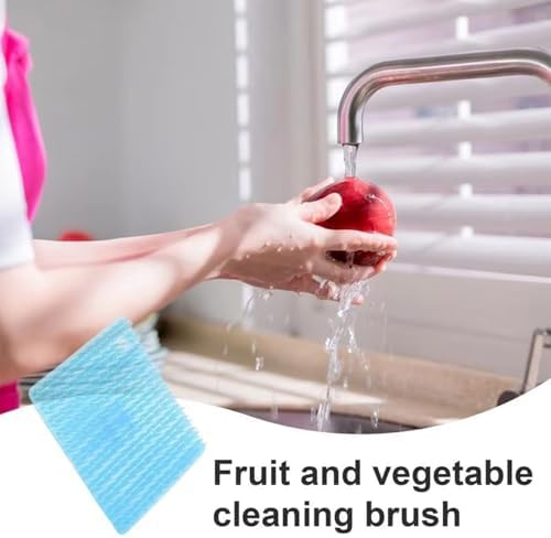 6 Pcs Vegetable Cleaning Brushes Flexible Potato Scrubber Brush Multi-Usages Fruit and Veggie Scrubber Carrots Cleaner Scrubber Brush Kitchen Gadgets