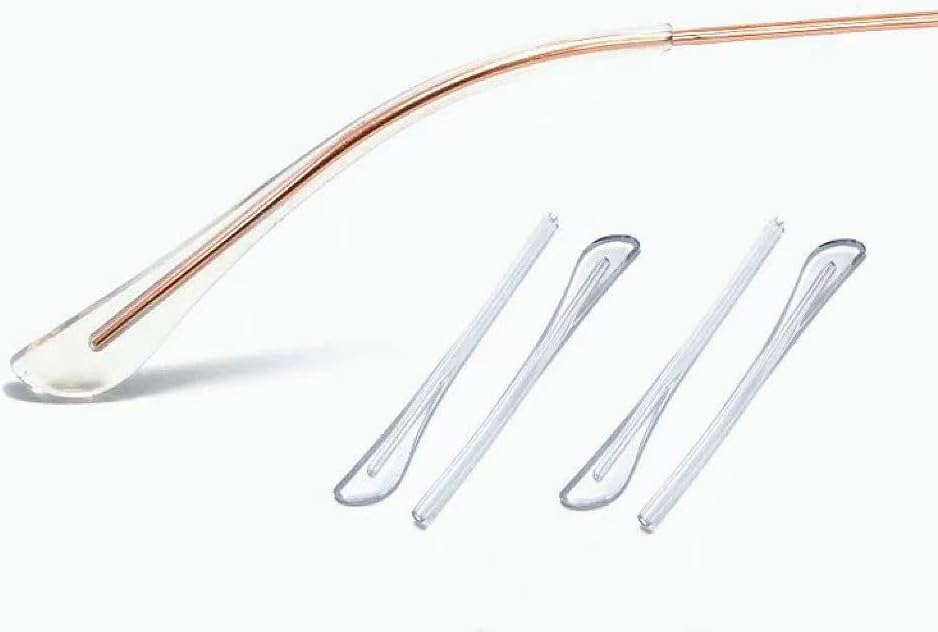 Sunglass Replacement Temple End Tips,Eyeglasses Anti Slip Ear Socks Piece Tude Sleeve for Metal Glasses Legs (White)