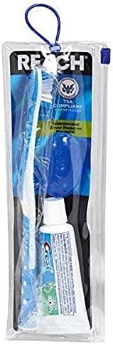 Reach Toothbrush Travel Kit, Soft Bristles | Multi-Angled | Pack of 3 | TSA-Friendly | Portable