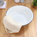 Enamel Basin, 30 Cm Foot Bath Basin for Soaking Feet Metal Foot Soak Tub Foot Bucket Laundry Wash Basin Old Fashioned Footbath for Home Spa Pedicures