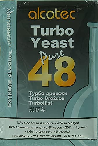 Alcotec 48 Hour Turbo Yeast | Brewers Yeast Powder| Wine Yeast for Wine Making | Dry Yeast | nutritional yeast | (Pack of 10)