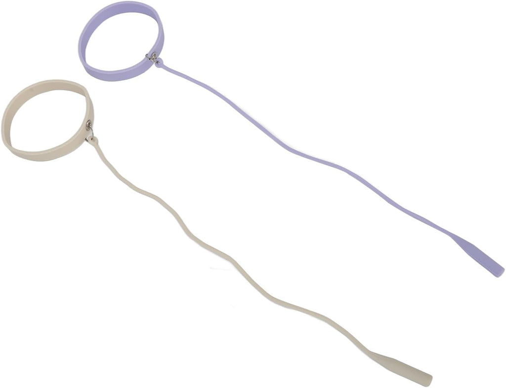 2pcs Eyelash Extension Tweezer Holder Bracelet Silicone Ring Tweezers Protector Wrist Band Strap Purple White