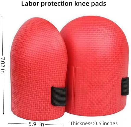 MBHKRRSGardening Knee Pads for Women and Men Lightweight Waterproof Foam Knee Pads for Gardening and Housework with Adjustable Hook'n'Loop Straps (red)