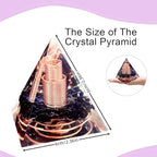 Crystal Column Orgone Pyramid,Natural Energy Obsidian&White Quartz Orgonite Crystal Healing Pyramids,for Reduce Stress, Balance Chakra,Meditation Attract Luck,Accumulate Wealth Health(6cm)