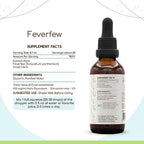 Feverfew B60 Alcohol-Free Herbal Extract Tincture, Concentrated Liquid Drops Natural Feverfew (Tanacetum parthenium) (2 fl oz)