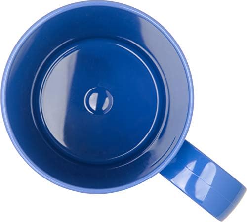 Carlisle FoodService Products Mug Plastic Coffee Mug with Large Handle for Buffets, Home, and Restaurant, Tritan, 12 Ounces, Blue