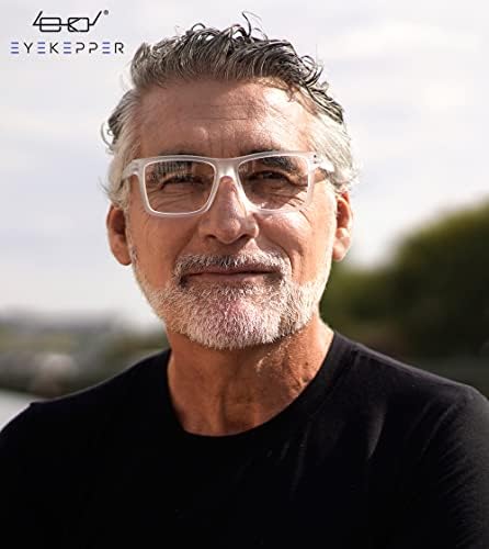 Eyekepper 5-pack Oversized Reading Glasses Square Large Frame Readers for Men and Women - Clear +2.50