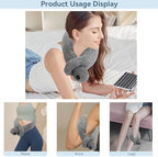 Agatige Massaging Neck Pillow, Soft Breathable Head Support Electric Neck Pillow Wrap Vibrating Neck Cotton Cervical Massage Therapy Cushion for Relax Muscles Relieve Stress