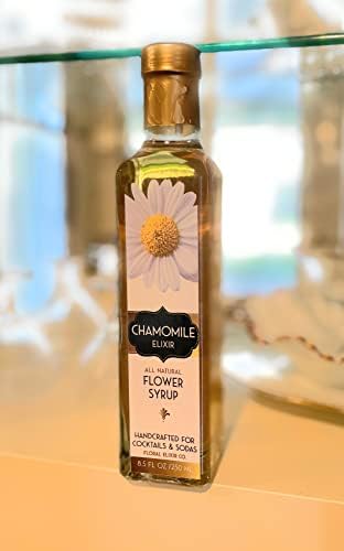 Floral Elixir Co. - All Natural FLOWER Syrup for Cocktails & Sodas, 8.5 oz (Chamomile)