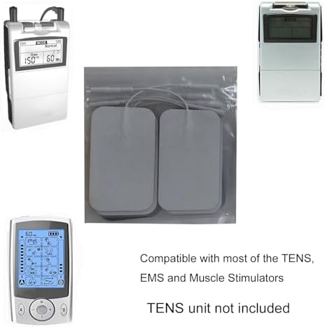 24 Pieces LOVMAYZ DL Self-Adhesive Electrode TENS Unit Replacement Cutaneous Electrode Pads,Reusable Electrodes, Sticky, Compatible with AUVON, TENS 7000 and Other TENS/EMS Devices