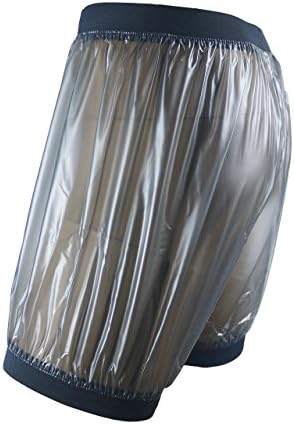 Adult Incontinence Pull-on Plastic Comfort Pants 2 Pack (XX-Large, Transparent Black)