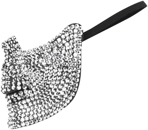 Trendy Apparel Shop Bling Rhinestone Skull Half Mask Costume Accessory