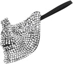 Trendy Apparel Shop Bling Rhinestone Skull Half Mask Costume Accessory