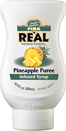 Piña Reàl, Pineapple Puree Infused Syrup, 16.9 FL OZ Squeezable Bottle (Pack of 1)
