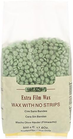 Hard Wax Beans for Face, Underarms, Brazilian, Bikini Hair Remover (Green Tea)