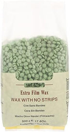 Hard Wax Beans for Face, Underarms, Brazilian, Bikini Hair Remover (Green Tea)