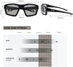 ANSI Z87.1+ Safety Sunglasses, Impact Resistant with EVA Foam, Anti-Fog Windproof for MTB, Cycling, Shooting, Work