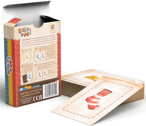 Sock it to Me! Card Game, Family Fun, 2-6 Players, Ages 7 Years and up, 20 Min Play Time