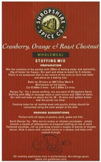 Shropshire Spice Co. Cranberry, Orange & Chestnut Stuffing Mix 150g