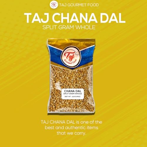 TAJ Chana Dal 2lbs | Split Desi Chickpeas withou Skin | All Natural | Indian Origin