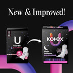 Kotex Ultra Thin Overnight Pads with Wings, Extra Heavy Absorbency, 34 Count (Packaging May Vary)
