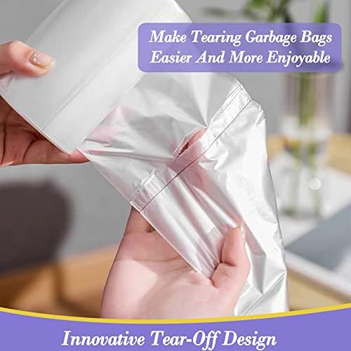 3 Gallon 120pcs (Fit 3-3.2 Gal) Small Clear Trash BagsPlastic Strong Clear Garbage Bags,Bathroom Trash Can Bin Liners,Waste Basket Liner,Fit 10-13 Liter, 3 Gallon,3.2Gallon