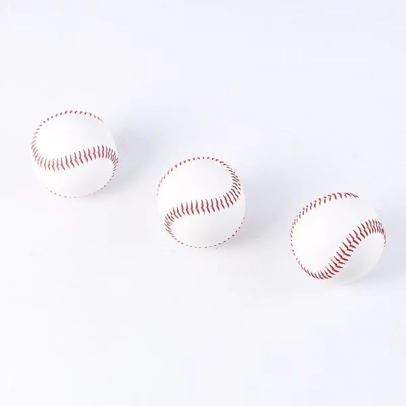 Official Game Baseballs for Youth and Adult Training, White Leather, Official Size and Weight, 3 Pack